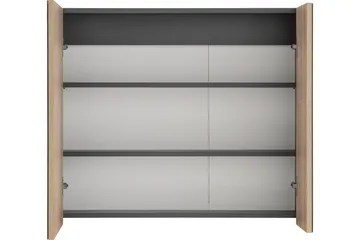 Hudnall Veggskap 2 Dører - Antrasitt/Hvit - Oppbevaring - Oppbevaring til baderom - Speilskap