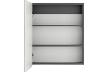 Hudnall Veggskap 60x15 cm - Antrasitt/Natur - Oppbevaring - Oppbevaring til baderom - Speilskap