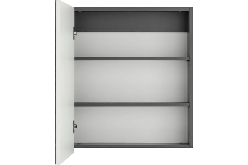 Hudnall Veggskap 60x15 cm - Antrasitt/Natur - Oppbevaring - Oppbevaring til baderom - Speilskap