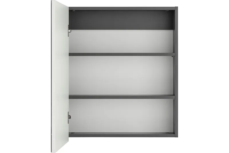 Hudnall Veggskap 60x15 cm - Antrasitt/Natur - Oppbevaring - Oppbevaring til baderom - Speilskap