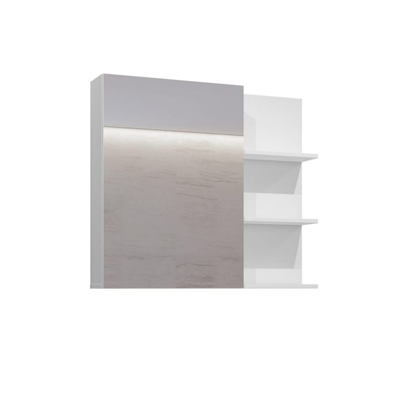 Speilskap Irvine 1 dør, Hvit Høyglans