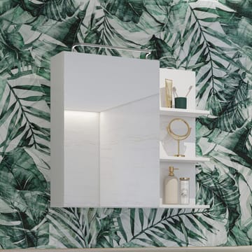 Speilskap Irvine 1 dør - Hvit Høyglans - Oppbevaring - Oppbevaring til baderom - Speilskap