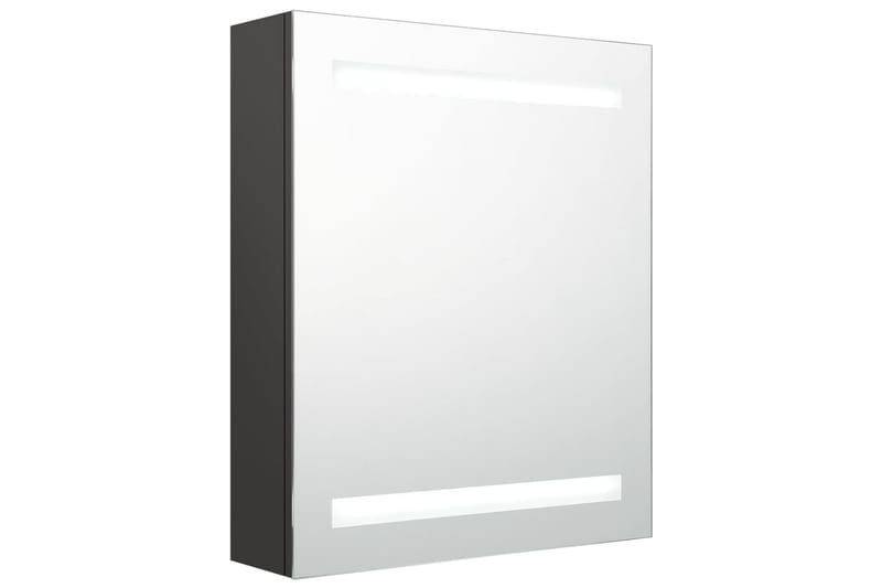 LED-speilskap til bad antrasitt 50x14x60 cm - Antrasittgrå - Speilskap