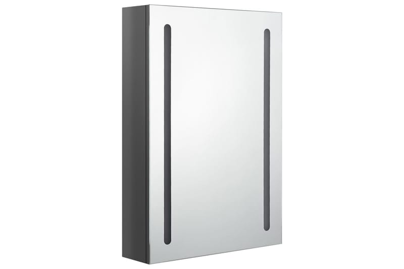 LED-speilskap til bad blank grå 50x13x70 cm - Speilskap
