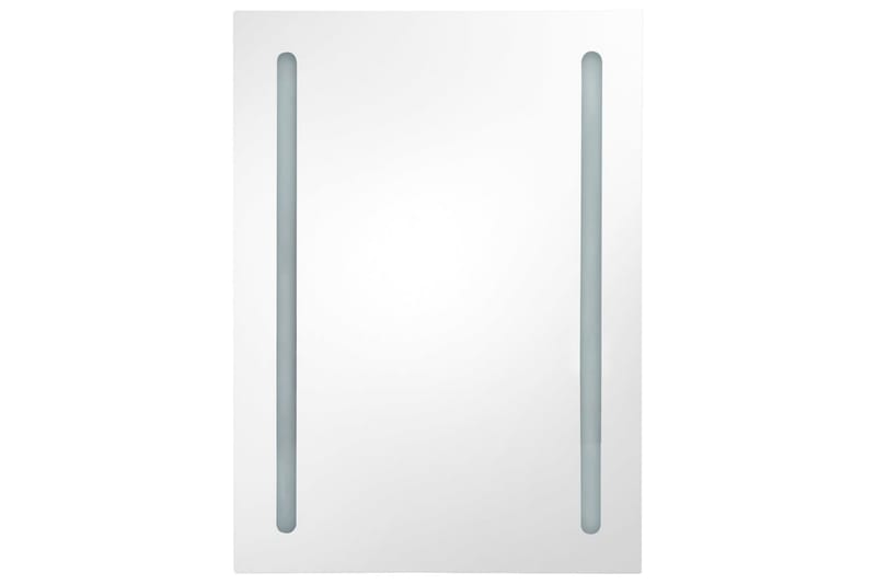 LED-speilskap til bad blank hvit 50x13x70 cm - Speilskap