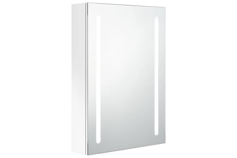 LED-speilskap til bad blank hvit 50x13x70 cm - Speilskap