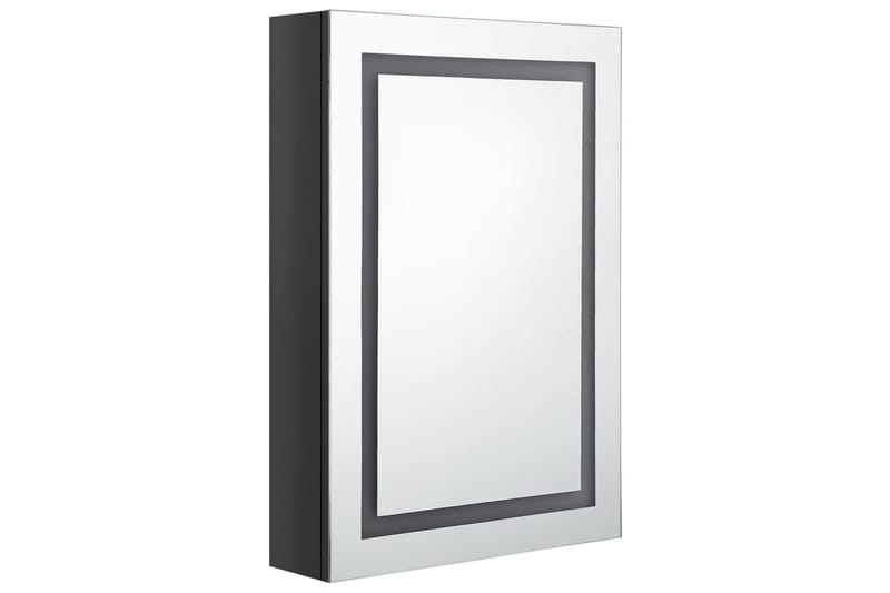 LED-speilskap til bad blank svart 50x13x70 cm - Svart - Speilskap