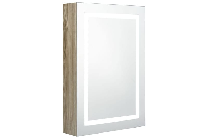 LED-speilskap til bad eik 50x13x70 cm - Brun - Speilskap