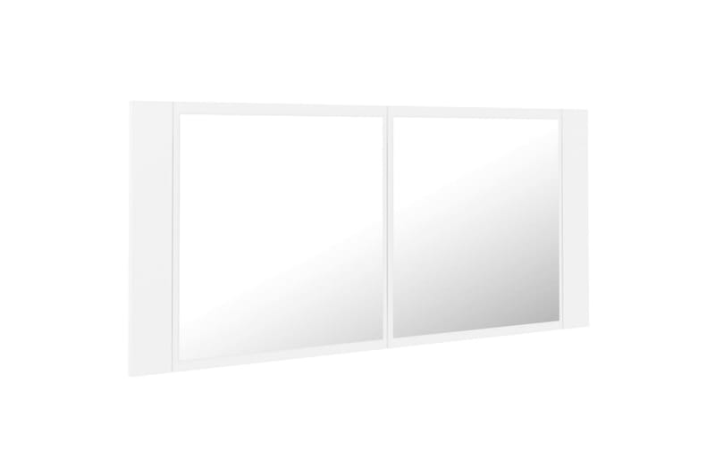 LED-speilskap til baderom hvit 100x12x45 cm - Hvit - Speilskap