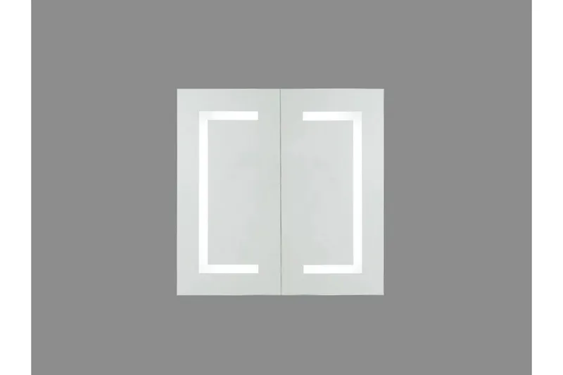 Mazarredo Skap til Badet 60 cm Speil med LED-belysning - Hvit - Oppbevaring - Oppbevaring til baderom - Speilskap