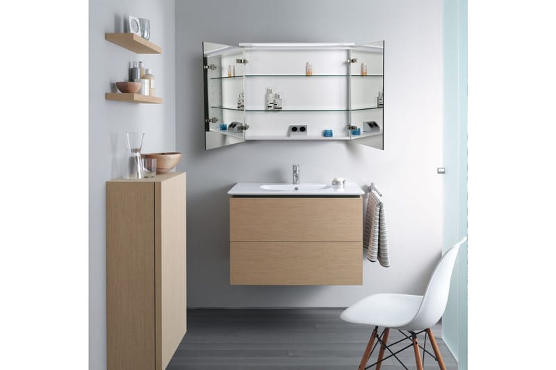 Spegelskåp Bathlife Vit - Oppbevaring - Oppbevaring til baderom - Speilskap