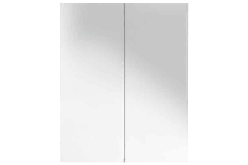 Speilskap til bad 60x15x75 cm MDF hvit og eik - Hvit - Speilskap