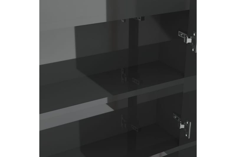 Speilskap til bad 80x15x60 cm MDF skinnende grå - Grå - Speilskap