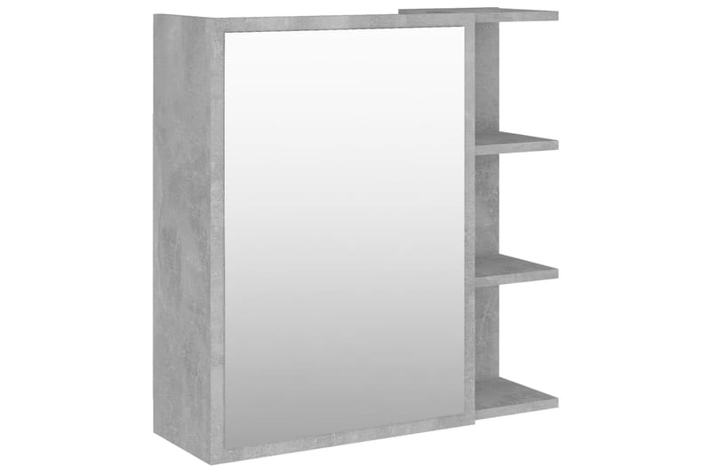 Speilskap til baderom betonggrå 62,5x20,5x64 cm sponplate - Grå - Speilskap