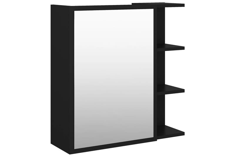 Speilskap til baderom svart 62,5x20,5x64 cm sponplate - Svart - Speilskap