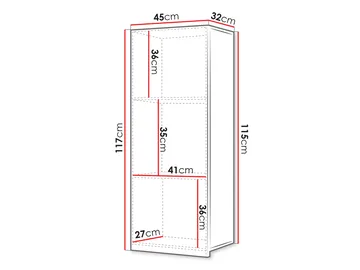 Tessan Veggskap 45 cm - brun - Oppbevaring - Oppbevaring til baderom - Veggskap & høyskap