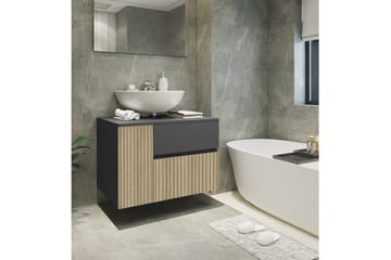 Tvättställsskåp & kommod Loft24 Wisla Tvättställsskåp 80 cm Natur - Oppbevaring - Oppbevaring til baderom - Servantskap & kommode
