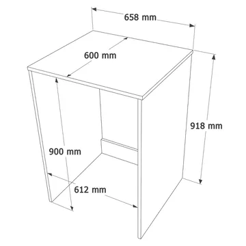 Vaskemaskinskap Hanah Home Nord (65,8 x 91,8 x 60 cm) White Oak - Hvit og eik - Oppbevaring - Oppbevaring til baderom