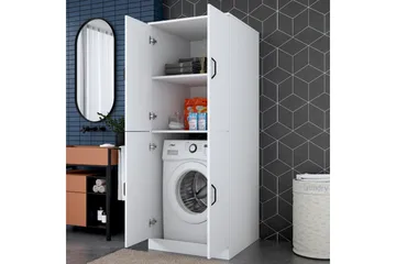 Vaskemaskinskap Ostwerwaltia Hvit - Hvit - Oppbevaring - Oppbevaring til baderom - Veggskap & høyskap
