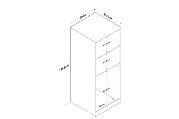 Vaskemaskinskap Ostwerwaltia Hvit - Hvit - Oppbevaring - Oppbevaring til baderom - Veggskap & høyskap
