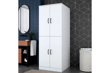 Vaskemaskinskap Ostwerwaltia Hvit - Hvit - Oppbevaring - Oppbevaring til baderom - Veggskap & høyskap