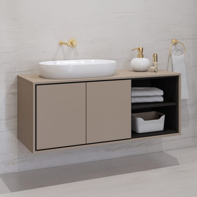 Vaskeskap Irvine 2 dører - Congo, 120 cm - Oppbevaring - Oppbevaring til baderom - Veggskap & høyskap