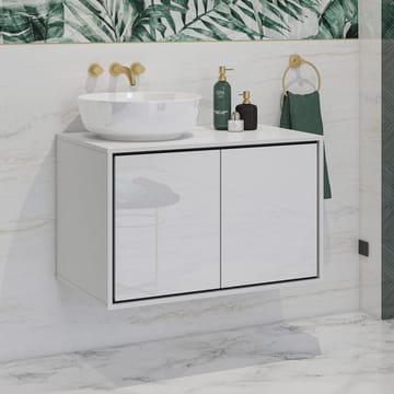 Vaskeskap Irvine 2 dører - Hvit Glans, 78 cm - Oppbevaring - Oppbevaring til baderom - Veggskap & høyskap
