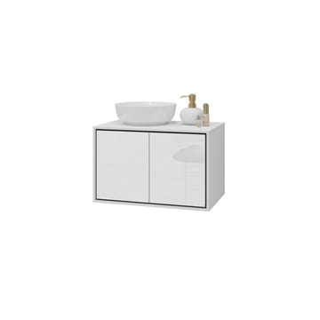 Vaskeskap Irvine 2 dører - Hvit Glans, 78 cm - Oppbevaring - Oppbevaring til baderom - Veggskap & høyskap