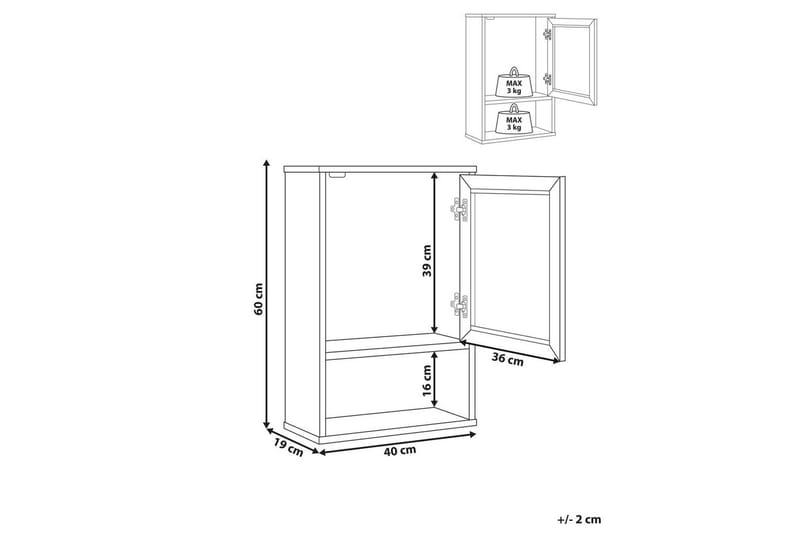 Veggeskap Rosell - Oppbevaring - Oppbevaring til baderom - Veggskap & høyskap