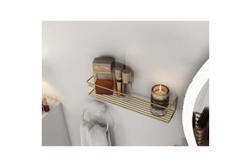 Vegghylle Moren Makyaj Rafi Gull - Gull - Oppbevaring - Oppbevaring til baderom - Baderomshyller