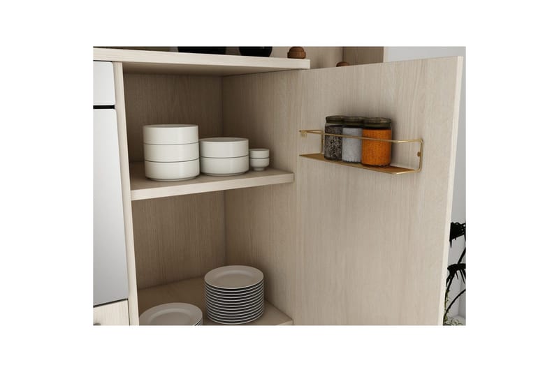 Vegghylle Moren Makyaj Rafi Gull - Gull - Oppbevaring - Oppbevaring til baderom - Baderomshyller