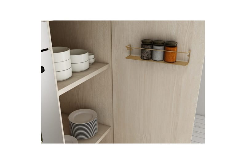 Vegghylle Moren Makyaj Rafi Gull - Gull - Oppbevaring - Oppbevaring til baderom - Baderomshyller