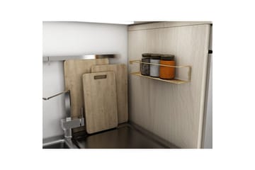 Vegghylle Moren Makyaj Rafi Gull - Gull - Oppbevaring - Oppbevaring til baderom - Baderomshyller