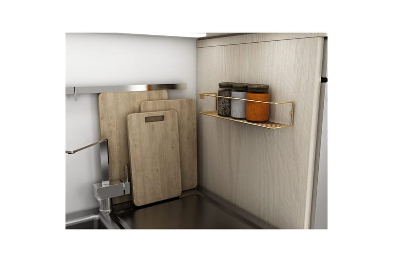 Vegghylle Moren Makyaj Rafi Gull - Gull - Oppbevaring - Oppbevaring til baderom - Baderomshyller