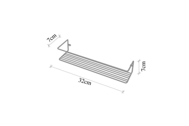 Vegghylle Moren Makyaj Rafi Gull - Gull - Oppbevaring - Oppbevaring til baderom - Baderomshyller