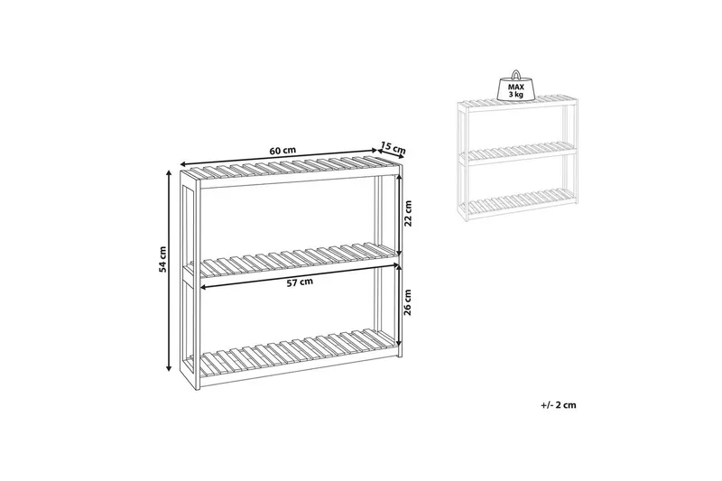 Vegghylle Paducah - Oppbevaring - Oppbevaring til baderom - Baderomshyller