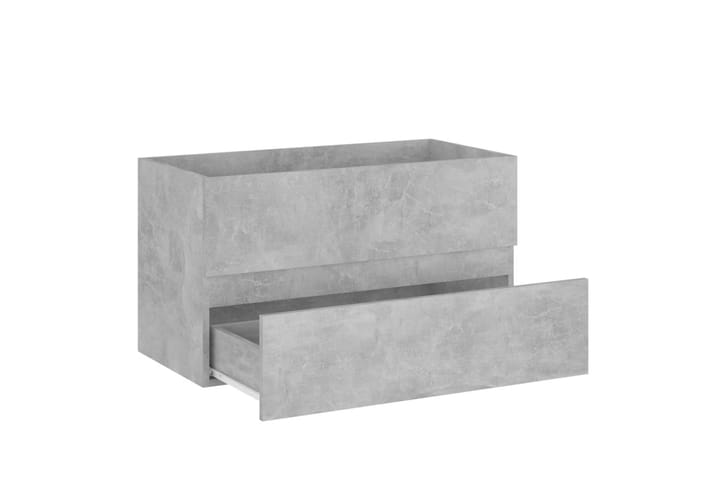 Baderomsmøbler 2 stk betonggrå sponplate - Grå - Veggskap & høyskap - Baderomsskap
