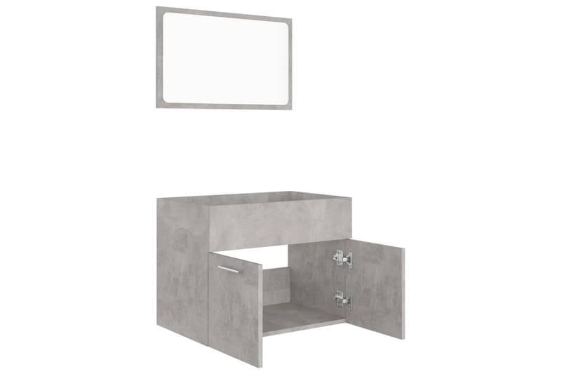 Baderomsmøbler 2 stk grå sponplate - Grå - Veggskap & høyskap - Baderomsskap