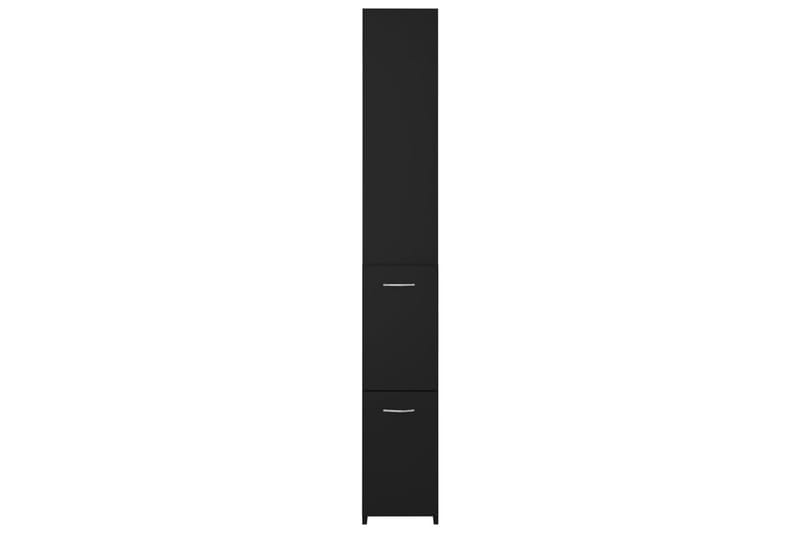 Baderomsskap svart 25x25x170 cm sponplate - Svart - Veggskap & høyskap - Baderomsskap