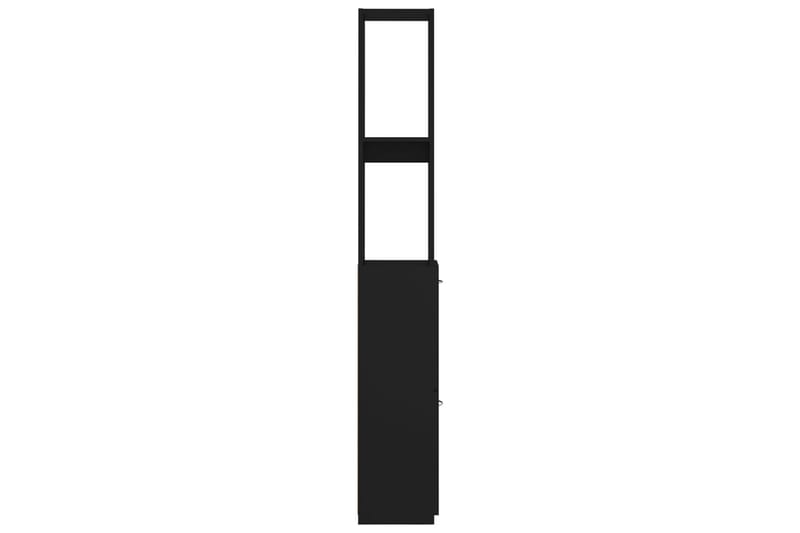 Baderomsskap svart 25x25x170 cm sponplate - Svart - Veggskap & høyskap - Baderomsskap