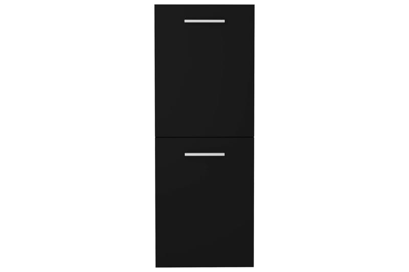 Baderomsskap svart 30x30x80 cm sponplate - Svart - Veggskap & høyskap - Baderomsskap