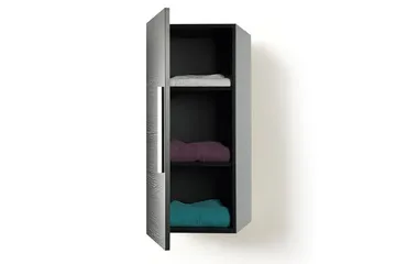 Bilbao Baderomsskap 35 | 40 cm - Svart - Oppbevaring - Oppbevaring til baderom - Veggskap & høyskap