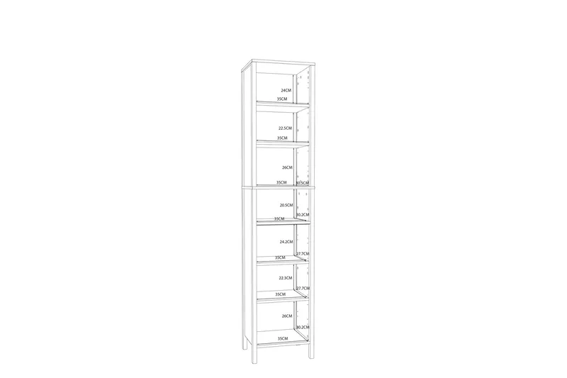 Elsassona Høyskap 35x40 cm - Hvit - Oppbevaring - Oppbevaring til baderom - Veggskap & høyskap