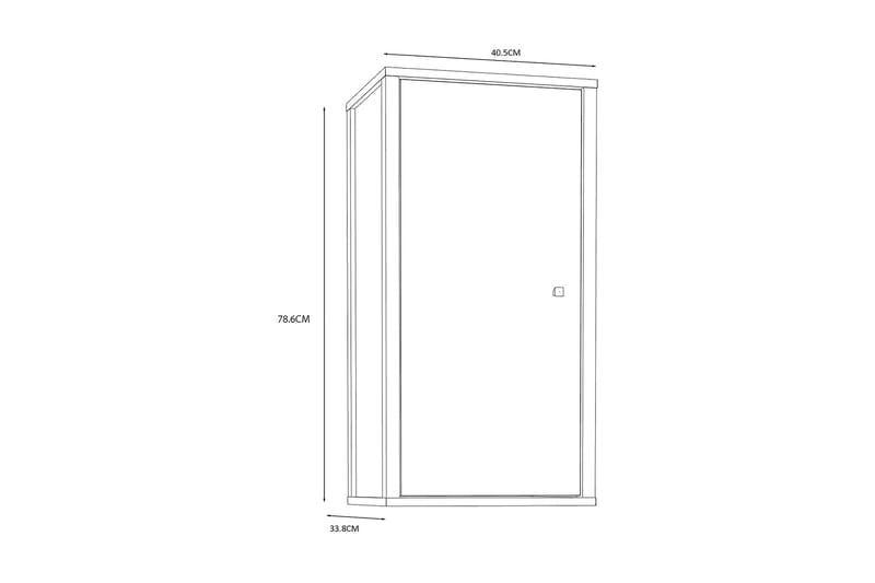 Elsassona Veggskap 35x40 cm - Hvit - Oppbevaring - Oppbevaring til baderom - Veggskap & høyskap