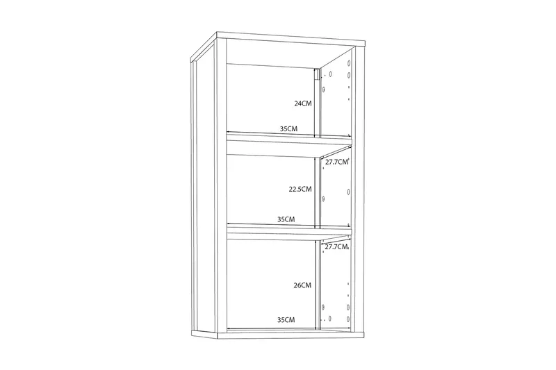 Elsassona Veggskap 35x40 cm - Hvit - Oppbevaring - Oppbevaring til baderom - Veggskap & høyskap