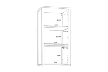 Elsassona Veggskap 35x40 cm - Hvit - Oppbevaring - Oppbevaring til baderom - Veggskap & høyskap
