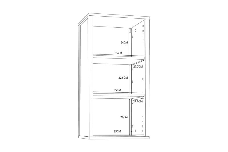Elsassona Veggskap 35x40 cm - Hvit - Oppbevaring - Oppbevaring til baderom - Veggskap & høyskap