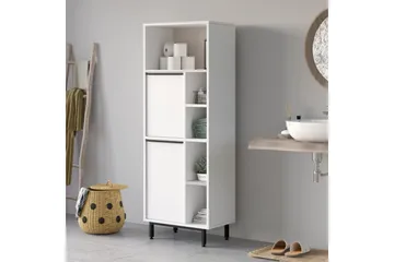 Liyakat Høyskap Baderom 161,6 cm - Hvit - Oppbevaring - Oppbevaring til baderom - Veggskap & høyskap