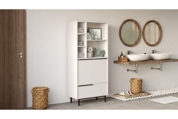 Liyakat Høyskap Baderom 161,6 cm - Hvit - Oppbevaring - Oppbevaring til baderom - Veggskap & høyskap