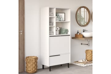 Liyakat Høyskap Baderom 161,6 cm - Hvit - Oppbevaring - Oppbevaring til baderom - Veggskap & høyskap